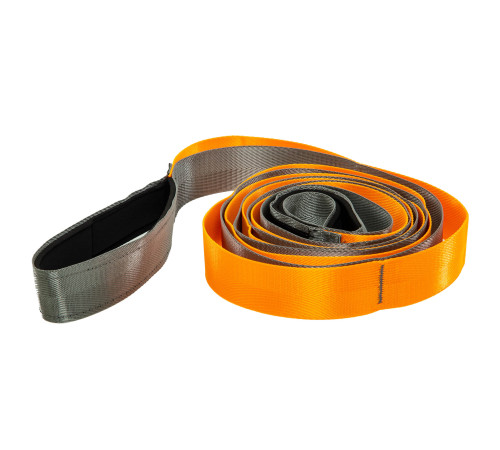Лента стропа с петлями для растяжки Stretch Strap Zelart 10 петель серый-оранжевый