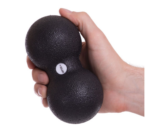 Мяч массажный двойной для МФР и самомассажа Duoball Zelart ø8см черный
