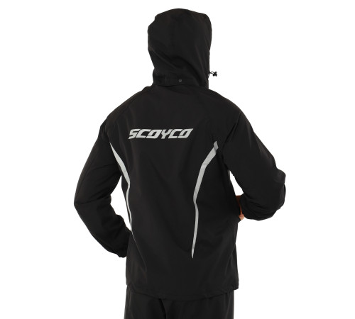 Мотодощовик роздільний куртка та штани SCOYCO S-3XL чорний