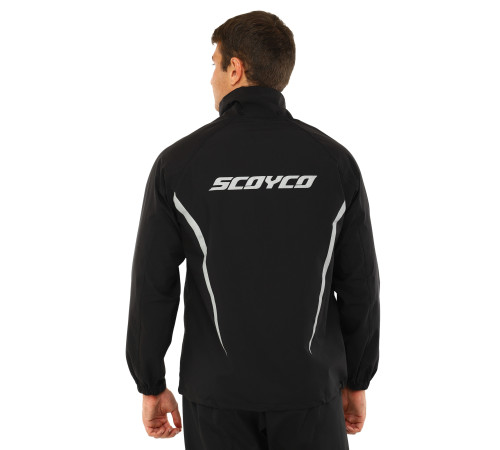 Мотодощовик роздільний куртка та штани SCOYCO S-3XL чорний