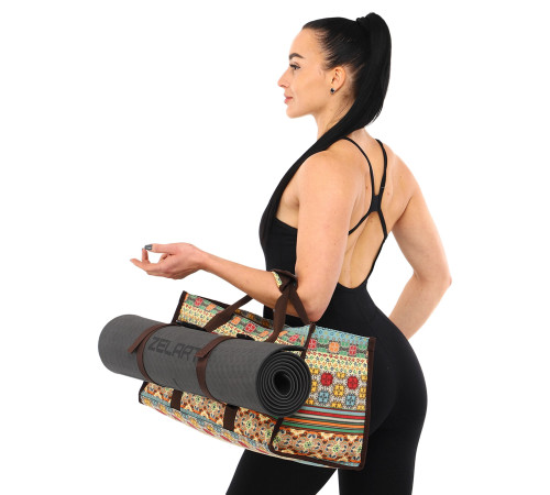 Сумка для йоги SP-Sport DoYourYoga Yoga bag бежевий-блакитний