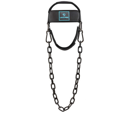 Упряж тренажер для тренування м'язів шиї NECK HARNESS LiveUp чорний