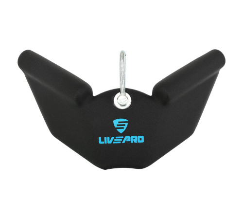 Рукоятка для обратной тяги c узким хватом Reverse Grip нескользящее покрытие LiveUp 30,5см черный