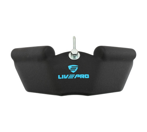 Рукоятка для обратной тяги c узким хватом Reverse Grip нескользящее покрытие LiveUp 30,5см черный