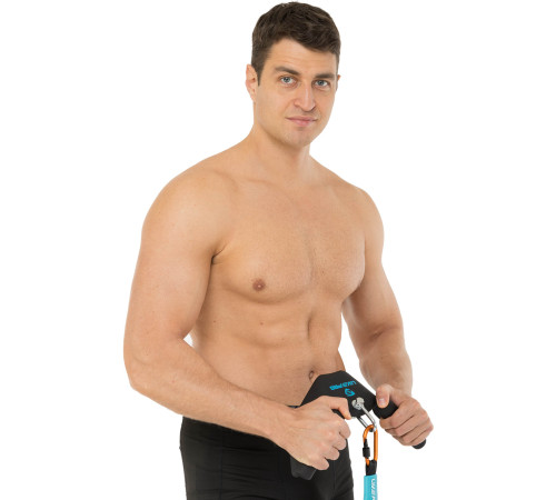 Рукоятка для обратной тяги c узким хватом Reverse Grip нескользящее покрытие LiveUp 30,5см черный