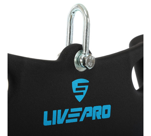 Рукоятка для тяги вниз з широким хватом Wide Triceps grip нековзне покриття LiveUp чорний