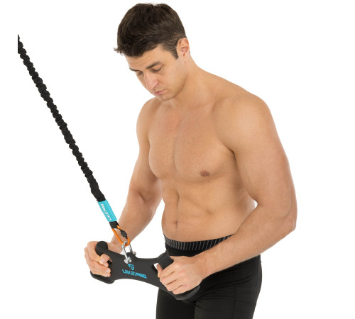 Рукоятка для тяги вниз з широким хватом Wide Triceps grip нековзне покриття LiveUp чорний