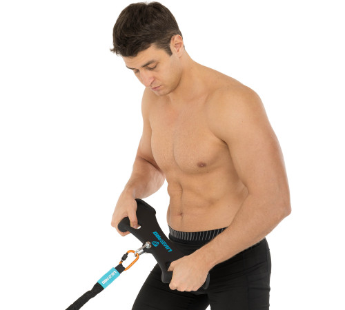 Рукоятка для тяги вниз з широким хватом Wide Triceps grip нековзне покриття LiveUp чорний