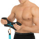 Рукоятка для тяги вниз з вузьким хватом Biceps grip нековзне покриття LiveUp чорний
