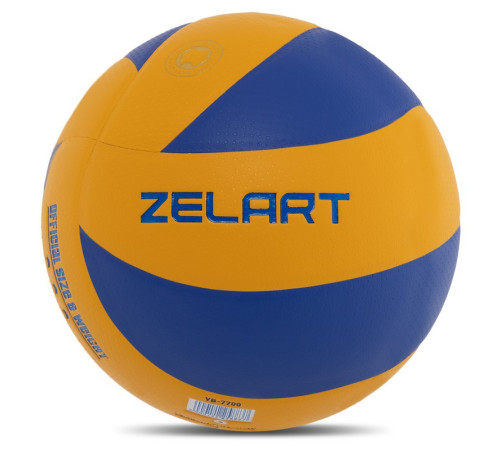 М'яч волейбольний ZELART №5 PU жовтий-синій
