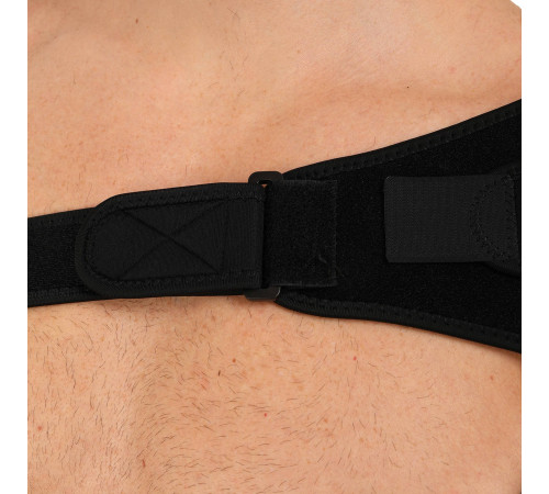 Бандаж для плеча компрессионный фиксатор плечевого сустава Shoulder Support SIBOTE левый 1шт черный