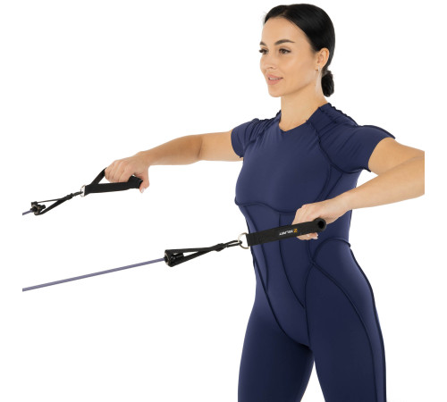 Еспандер багатофункціональний для фітнесу 5 жгутів Resistance Band Zelart в чохлі різнокольоровий