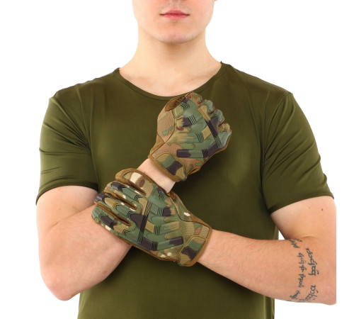 Рукавиці тактичні з закритими пальцями Military Rangers розмір S-2XL кольори в асортименті