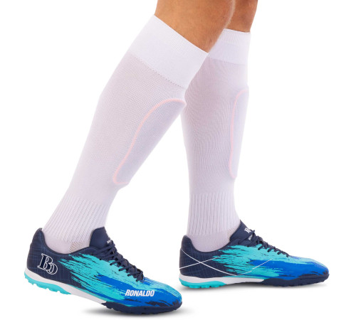 Щитки футбольні Joma PANTHER XS-M темно-синій-оранжевий