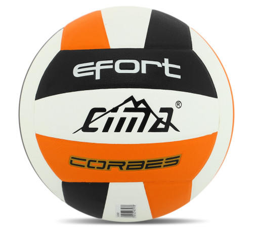 М'яч волейбольний CIMA EFORT CORBES №5 PU білий-чорний-помаранчевий
