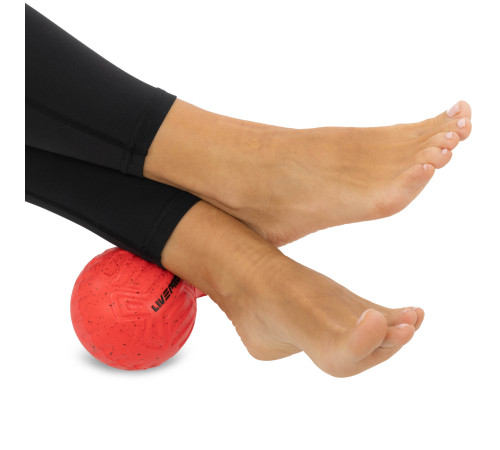 М'яч масажний подвійний для МФР та самомасажу Duoball LivePRO Peanut massage ball ø19,4см червоний