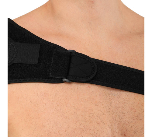 Бандаж для плеча компресійний фіксатор плечового суглоба Shoulder Support SIBOTE правий 1шт чорний