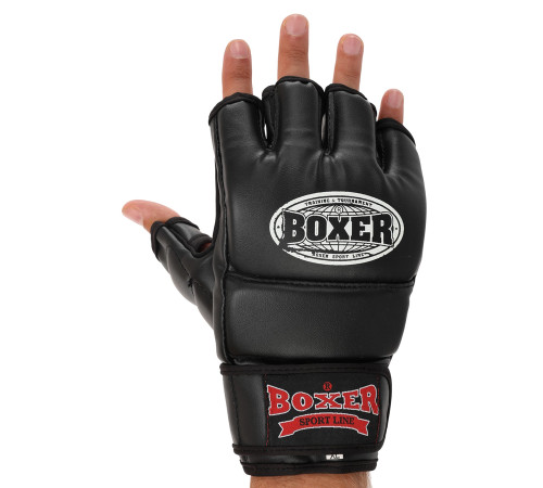 Рукавиці для змішаних єдиноборств MMA BOXER M-XL кольори в асортименті
