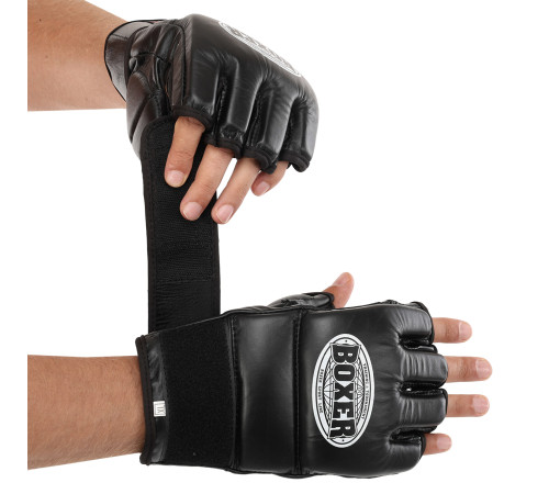 Рукавиці для змішаних єдиноборств MMA BOXER M-XL кольори в асортименті