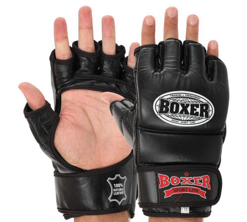 Рукавиці для змішаних єдиноборств MMA BOXER M-XL кольори в асортименті
