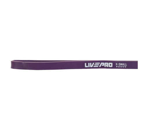 Резина петля для подтягиваний и тренировок лента силовая LiveUp SUPER BAND 7-16кг фиолетовый