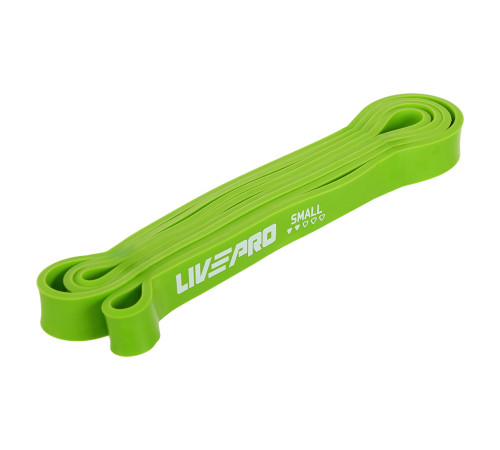 Резина петля для подтягиваний и тренировок лента силовая LiveUp SUPER BAND 11-29кг зеленый