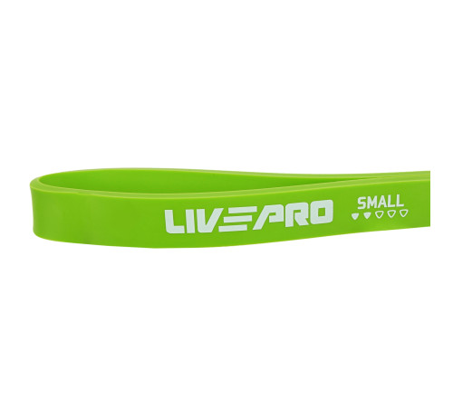 Резина петля для подтягиваний и тренировок лента силовая LiveUp SUPER BAND 11-29кг зеленый
