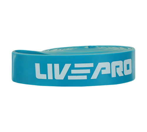 Гума петля для підтягувань та тренувань стрічка силова LiveUp SUPER BAND 16-39кг синій