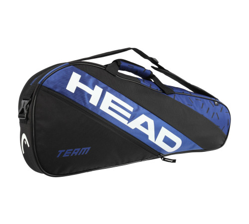 Тенісна сумка для ракеток великий теніс на 3 ракетки HEAD Team 75x31х9, 5см чорний-синій