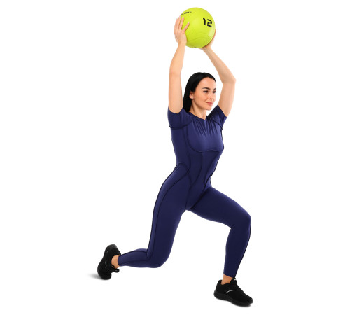 Слэмбол мяч набивной для кроссфита и фитнеса Slam Ball Mdbuddy 12кг салатовый