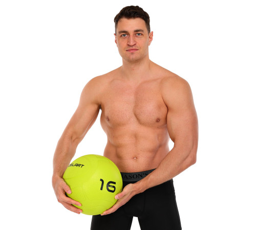 Слэмбол мяч набивной для кроссфита и фитнеса Slam Ball Mdbuddy 16кг салатовый