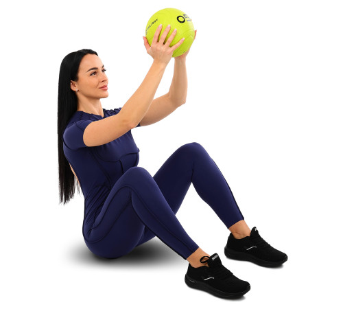 Слэмбол мяч набивной для кроссфита и фитнеса Slam Ball Mdbuddy 5кг салатовый