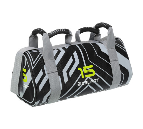 Мішок обтяжувач для функціонального тренінгу Power Bag Mdbuddy 15кг чорний