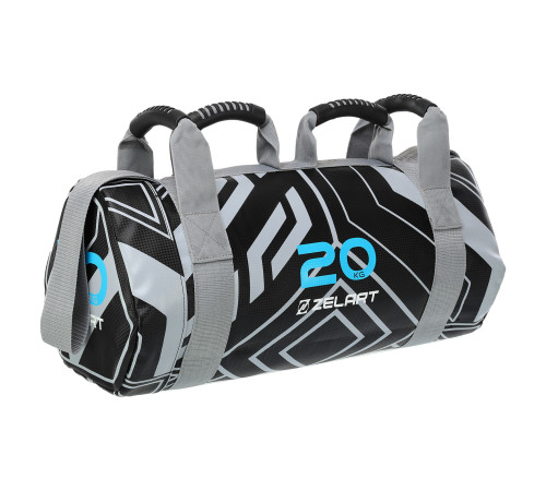 Мішок обтяжувач для функціонального тренінгу Power Bag Mdbuddy 20кг чорний