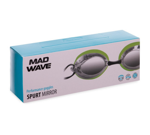 Окуляри для плавання дорослі дзеркальні лінзи MadWave SPURT Mirror кольори в асортименті