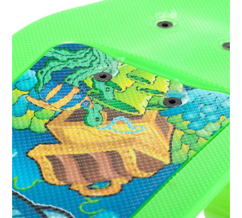 Скейтборд пластиковий FISH Duckbill 23" салатовий