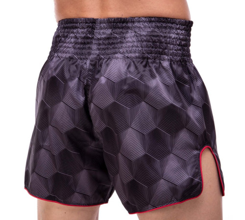 Шорти для тайського боксу та кікбоксингу FAIRTEX M-XL чорний-сірий
