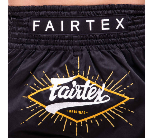 Шорти для тайського боксу та кікбоксингу FAIRTEX BLACK/YELLOW S-XL чорний-жовтий