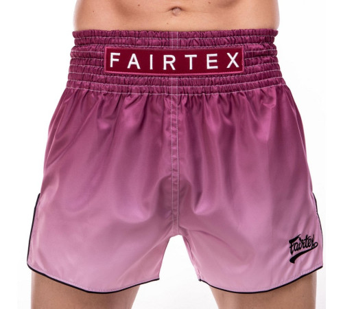 Шорти для тайського боксу та кікбоксингу FAIRTEX BLACK/WINE чорний-бордовий