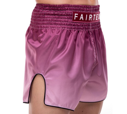 Шорти для тайського боксу та кікбоксингу FAIRTEX BLACK/WINE чорний-бордовий