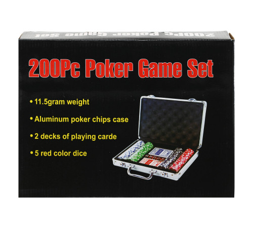 Набір для покеру в алюмінієвому кейсі Poker game set SP-Sport 200 фішок