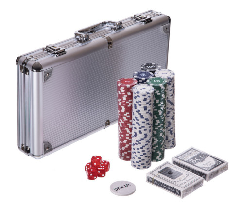 Набір для покеру в алюмінієвому кейсі Poker game set SP-Sport 300 фішок
