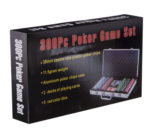 Набір для покеру в алюмінієвому кейсі Poker game set SP-Sport 300 фішок