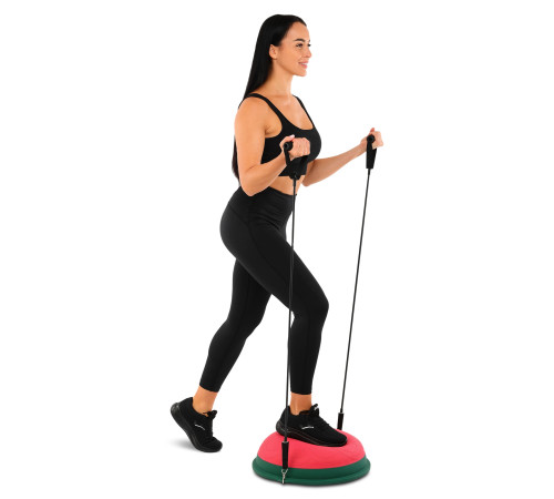 Балансировочная платформа полусфера BOSU с эспандерами BOSU BLOOM BALANCE TRAINER цвета в ассортименте