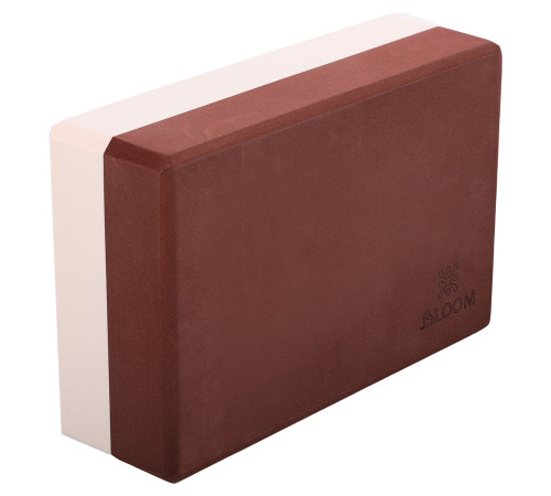 Блок для йоги двокольоровий BLOOM YOGA BRICK кольори в асортименті