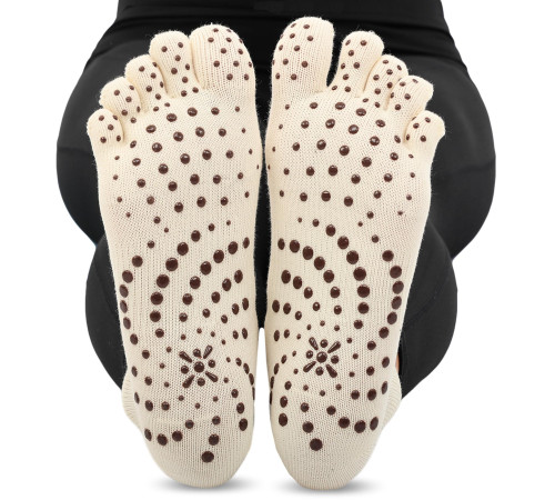 Шкарпетки для йоги та пілатесу із закритими пальцями нековзні BLOOM YOGA SOCKS розмір 36-41 кольори в асортименті
