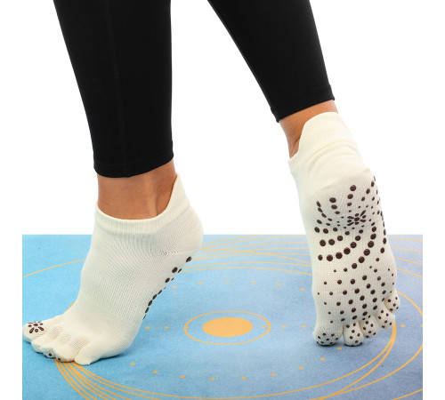 Шкарпетки для йоги та пілатесу із закритими пальцями нековзні BLOOM YOGA SOCKS розмір 36-41 кольори в асортименті