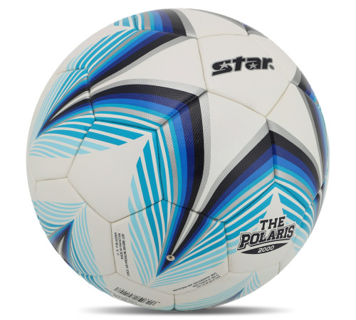 Мяч футбольный STAR THE POLARIS 2000 FIFA №5 PU белый-голубой