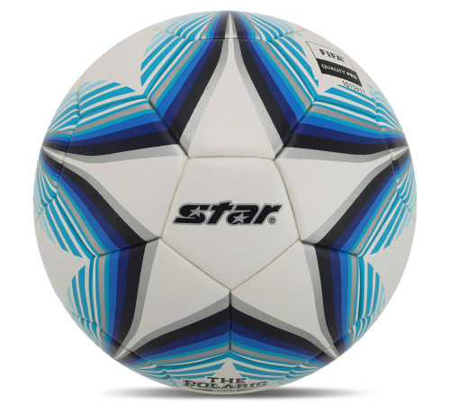 Мяч футбольный STAR THE POLARIS 2000 FIFA №5 PU белый-голубой