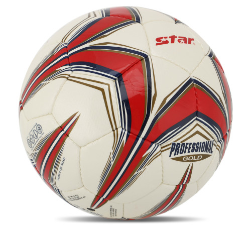 Мяч футбольный STAR PROFESSIONAL GOLD №4 Composite Leather белый-красный